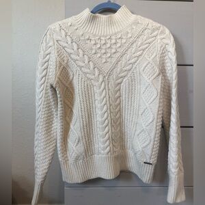White Cable Sweater